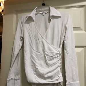 PRICE DROP! Cabi white ruched top